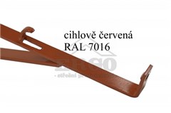 ERGO Držák protisněhové mříže - rovný - cihlově červená ERGO Držák protisněhové mříže - rovný - cihlově červená